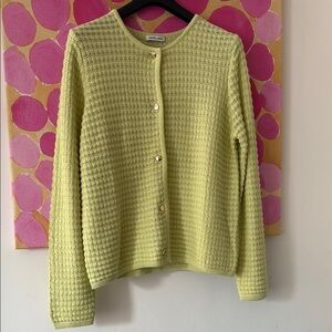 Veronica Beard Green Cardigan Sweater PtP 22”